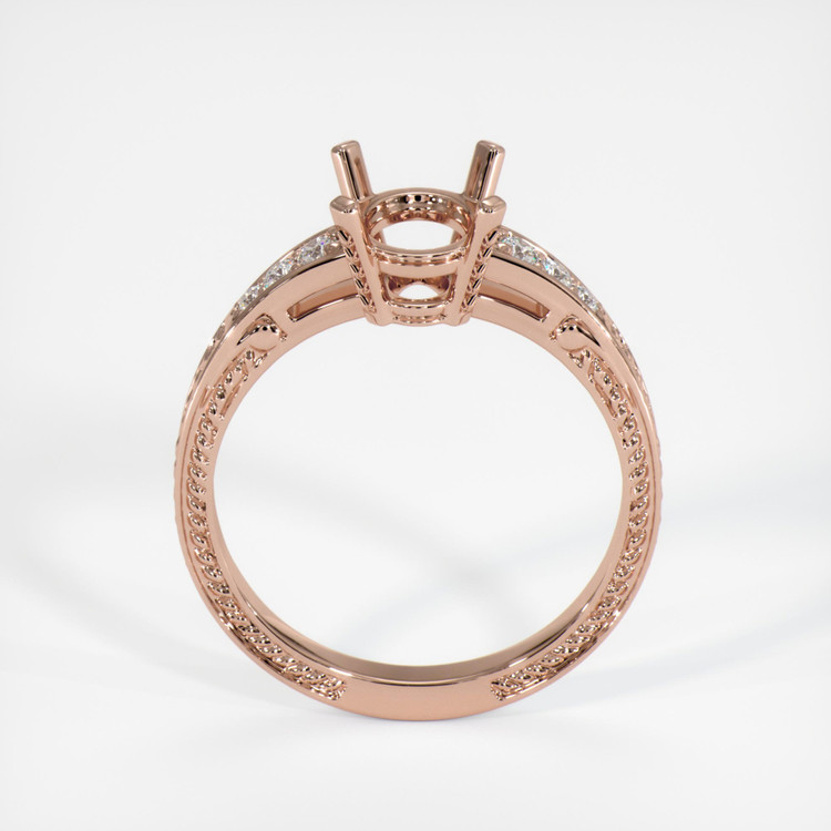 14K Rose Gold Antique Style Ring Setting