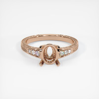 18K Rose Gold Antique Style Ring Setting Image