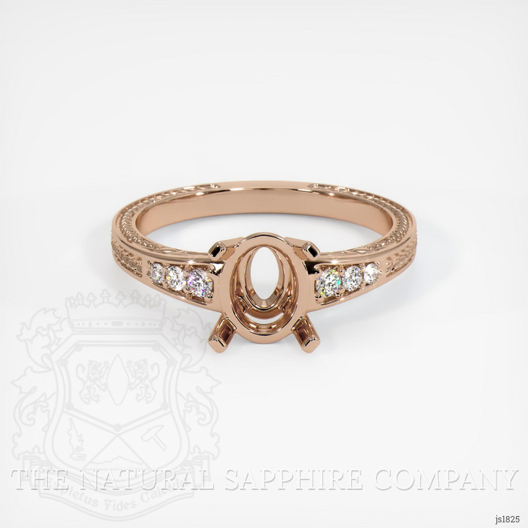 18K Rose Gold Antique Style Ring Setting