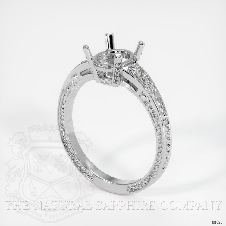 10K White Gold Antique Style Ring Setting