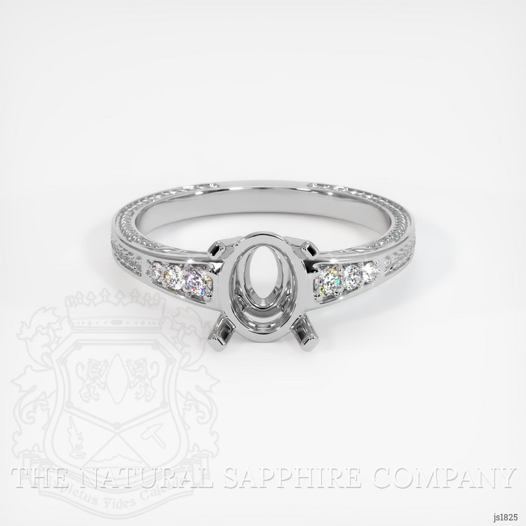 10K White Gold Antique Style Ring Setting