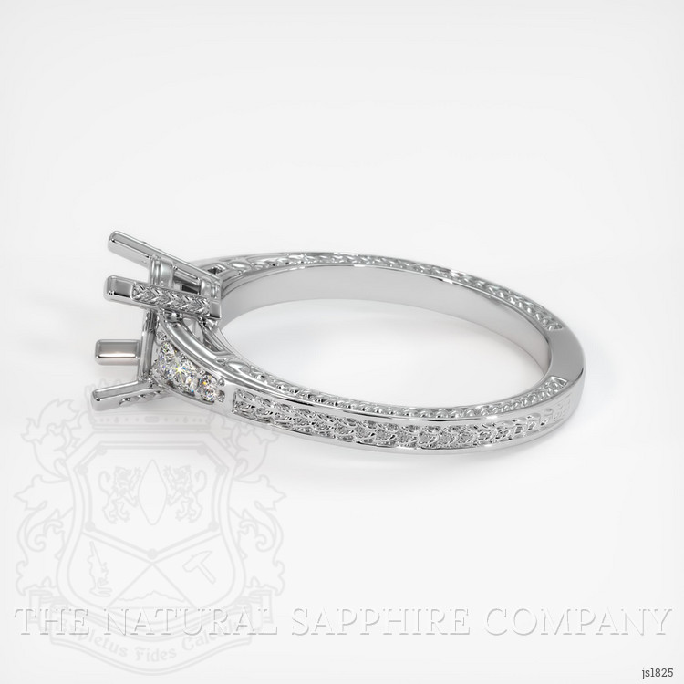 10K White Gold Antique Style Ring Setting