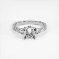 14K White Gold Antique Style Ring Setting Image