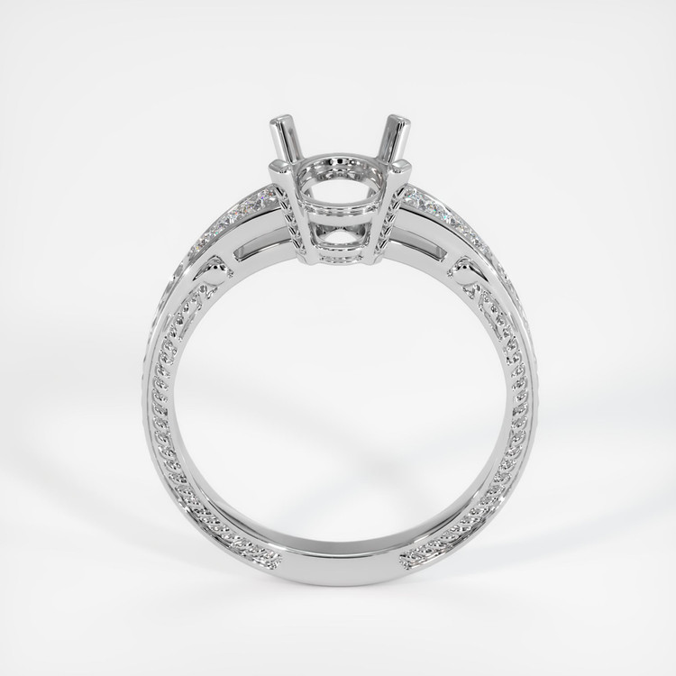 14K White Gold Antique Style Ring Setting