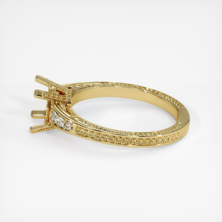 10K Yellow Gold Antique Style Ring Setting
