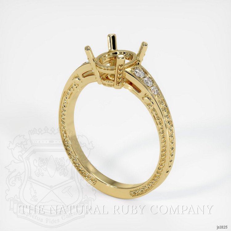 14K Yellow Gold Antique Style Ring Setting
