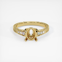 18K Yellow Gold Antique Style Ring Setting Image