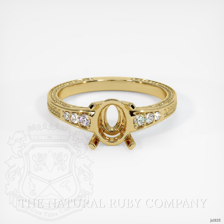 18K Yellow Gold Antique Style Ring Setting