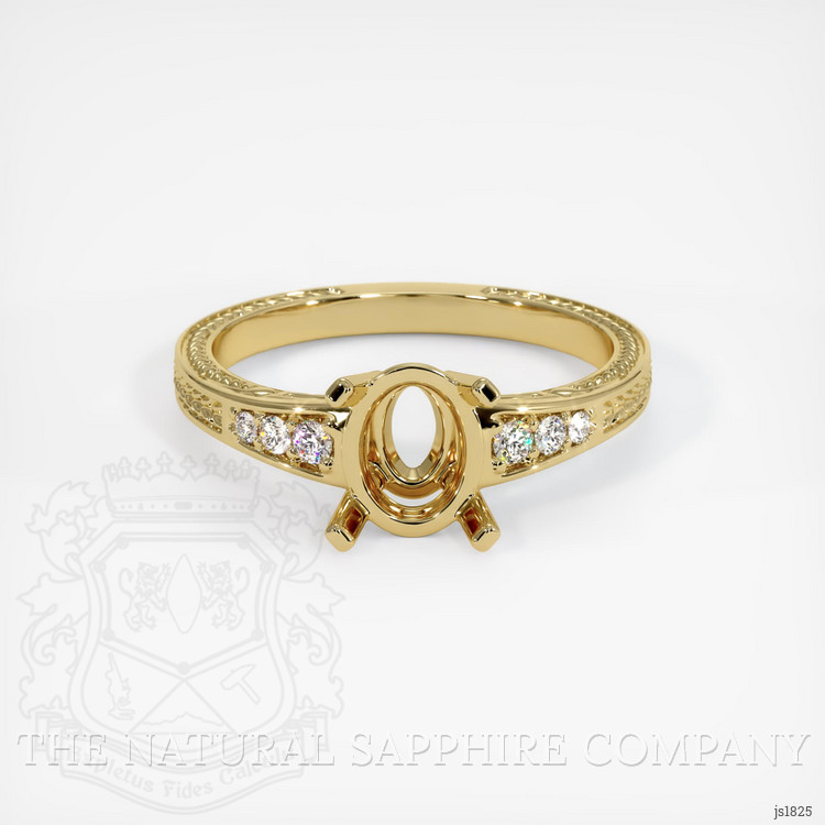 18K Yellow Gold Antique Style Ring Setting