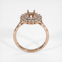 14K Rose Gold Halo Ring Setting Image