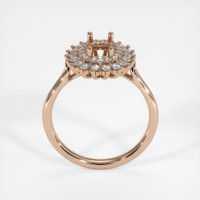 18K Rose Gold Halo Ring Setting Image