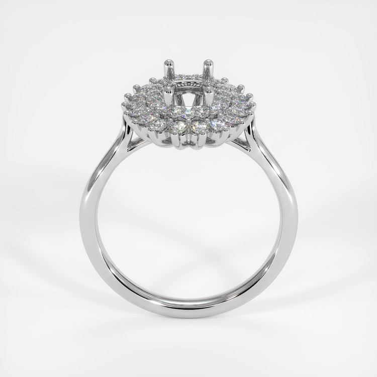 10K White Gold Halo Ring Setting