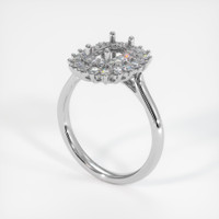 14K White Gold Halo Ring Setting Video