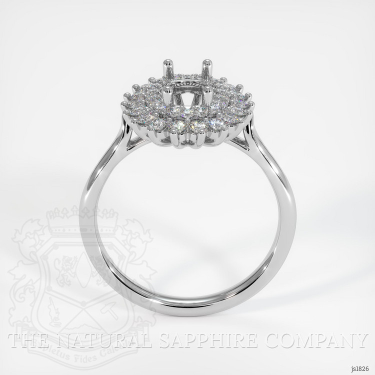 14K White Gold Halo Ring Setting