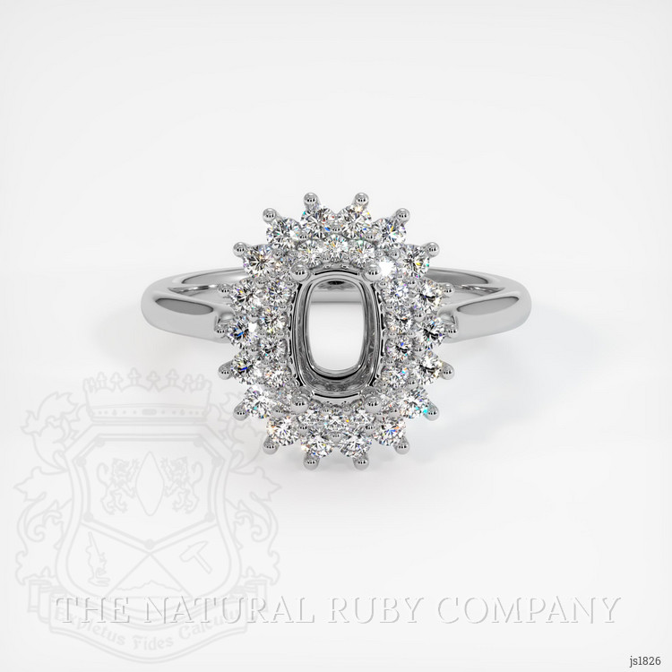 18K White Gold Halo Ring Setting