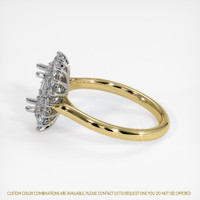14K White & Yellow Halo Ring Setting Image