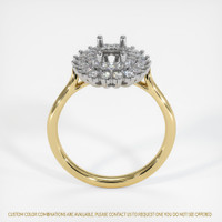 14K White & Yellow Halo Ring Setting Image