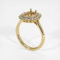 10K Yellow Gold Halo Ring Setting Video