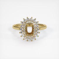 18K Yellow Gold Halo Ring Setting Image