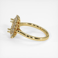 18K Yellow Gold Halo Ring Setting Image
