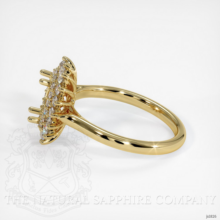 18K Yellow Gold Halo Ring Setting