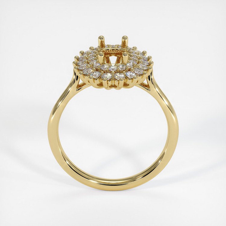 18K Yellow Gold Halo Ring Setting