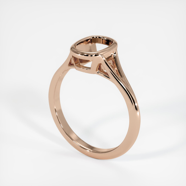 14K Rose Gold Bezel Ring Setting