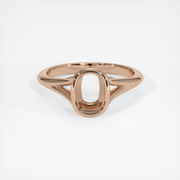 14K Rose Gold Bezel Ring Setting Image