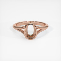 14K Rose Gold Bezel Ring Setting Image
