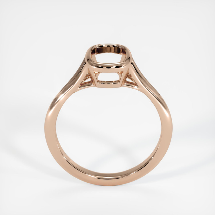 14K Rose Gold Bezel Ring Setting