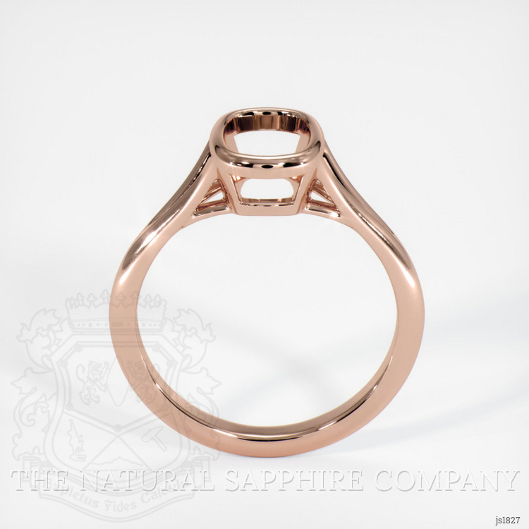 14K Rose Gold Bezel Ring Setting