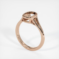 Bezel Yellowish Green Peridot Ring 2.32 Ct., 18K Rose Gold Combination Setting