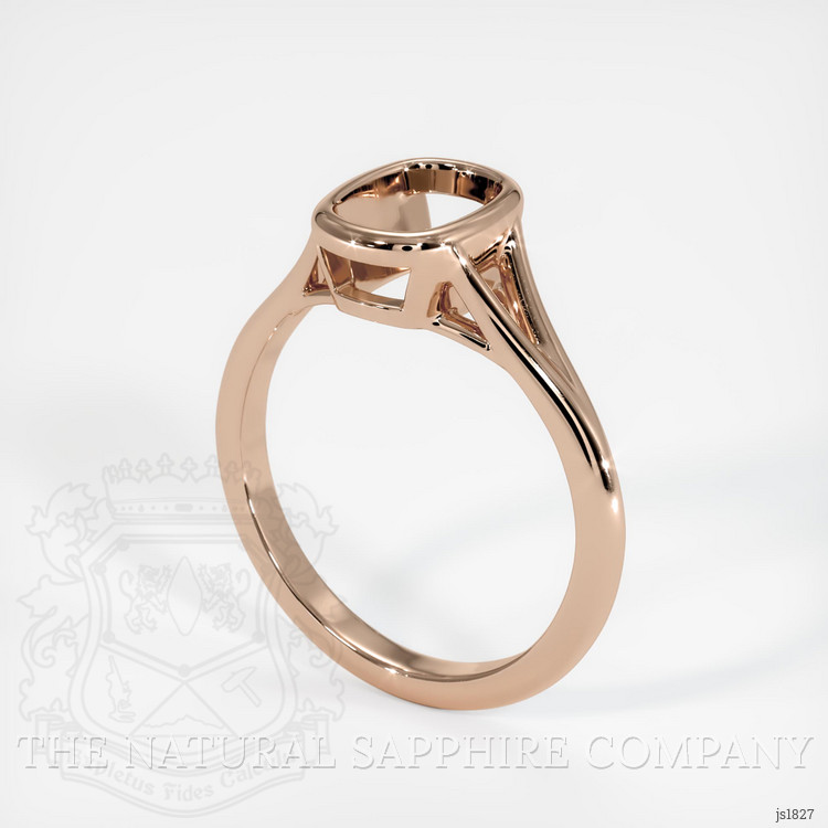 18K Rose Gold Bezel Ring Setting