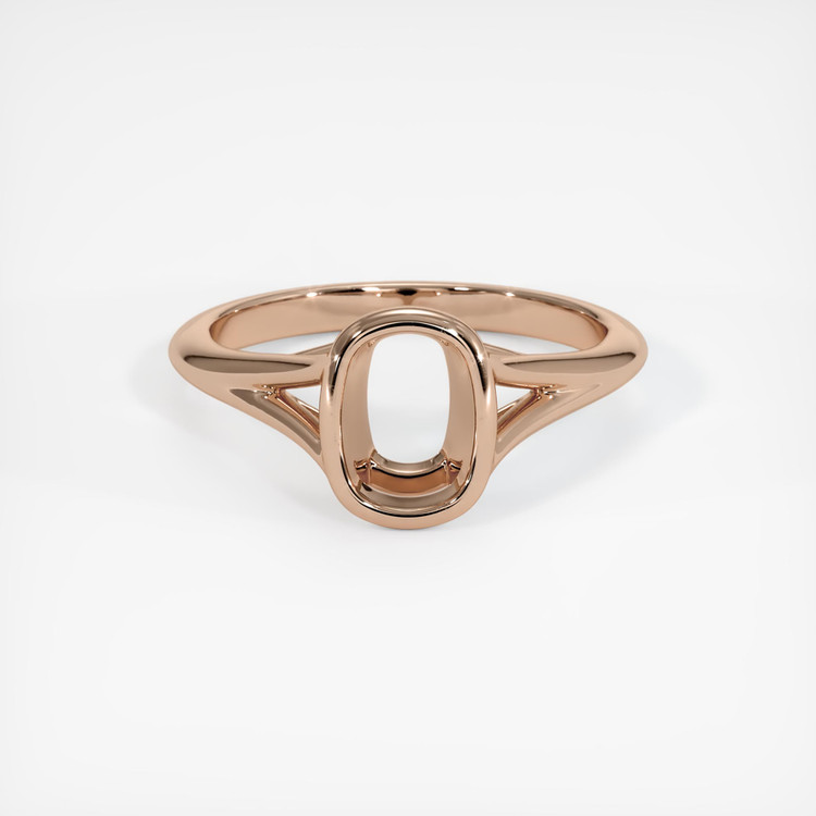 18K Rose Gold Bezel Ring Setting