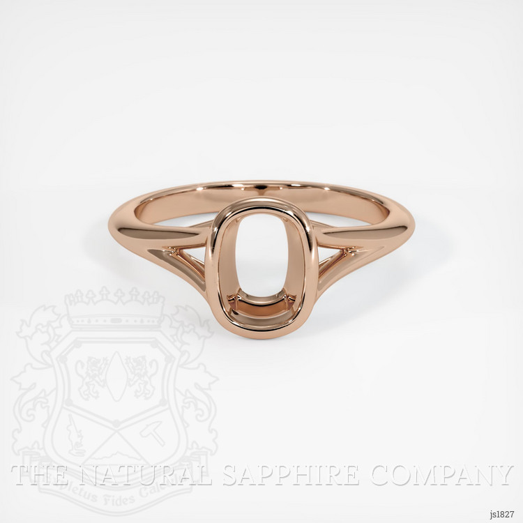18K Rose Gold Bezel Ring Setting