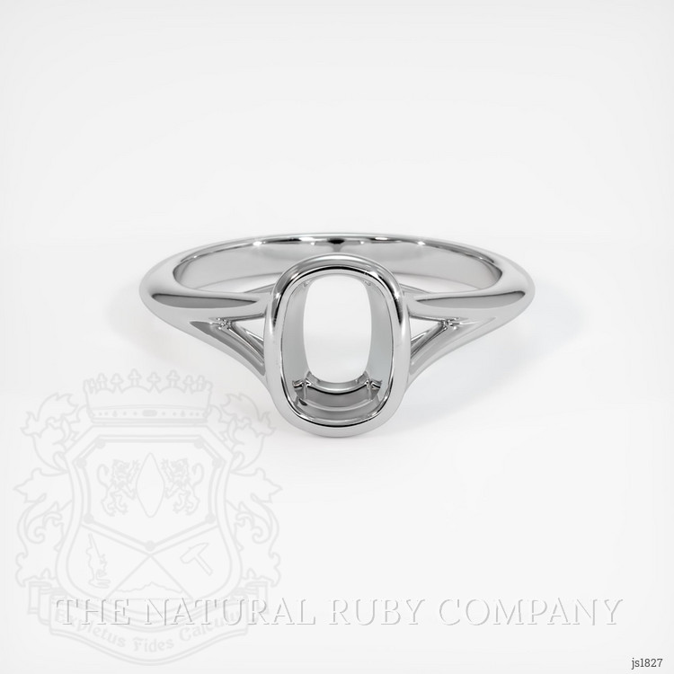 14K White Gold Bezel Ring Setting