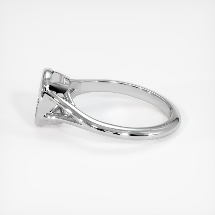 14K White Gold Bezel Ring Setting