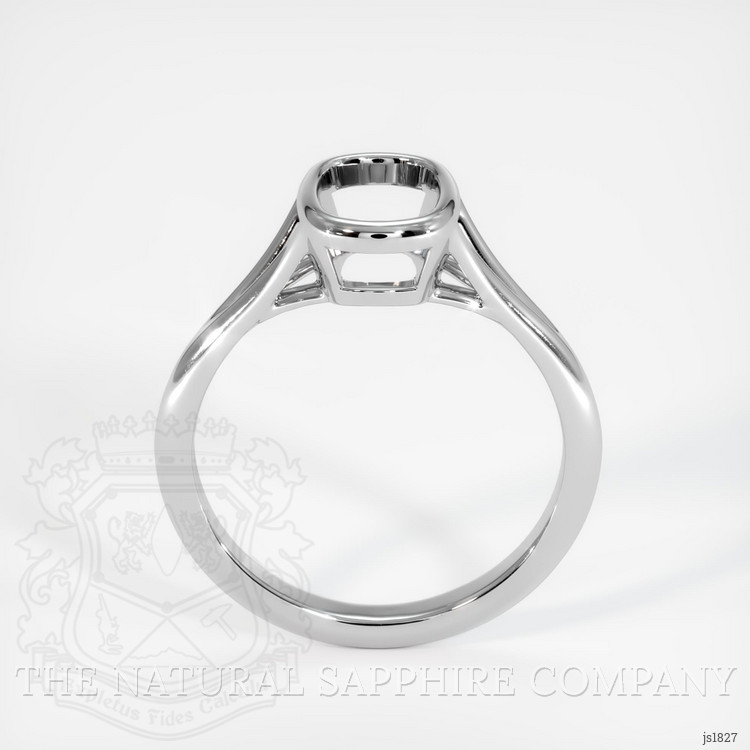 14K White Gold Bezel Ring Setting