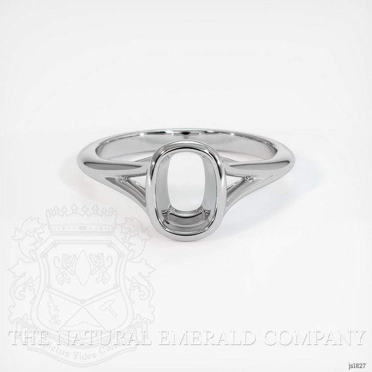 18K White Gold Bezel Ring Setting