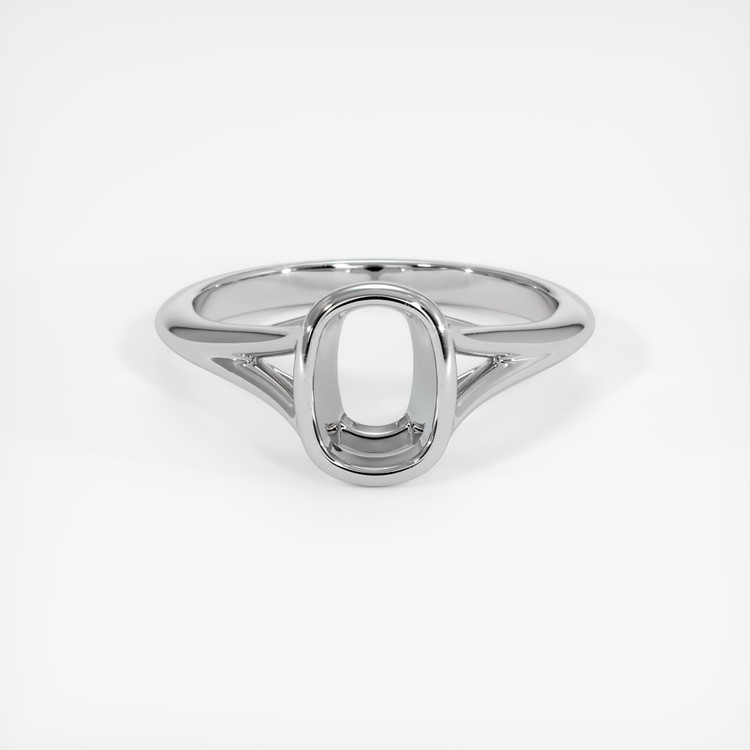 18K White Gold Bezel Ring Setting