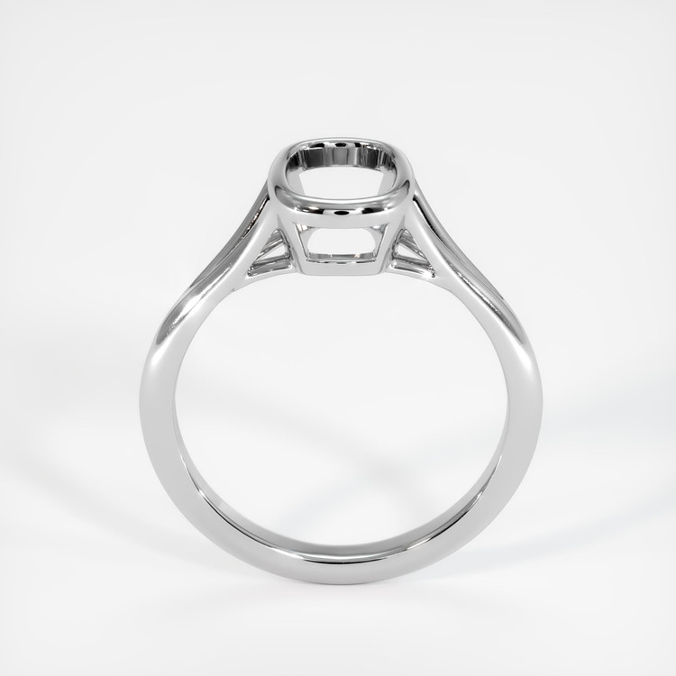 18K White Gold Bezel Ring Setting