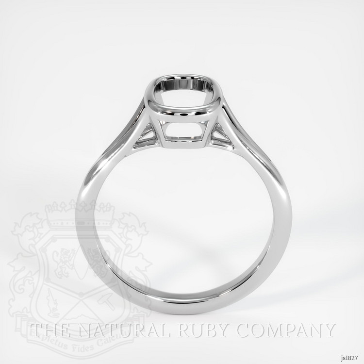 18K White Gold Bezel Ring Setting