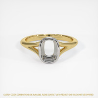 14K White & Yellow Bezel Ring Setting Image