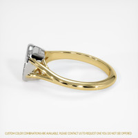 14K White & Yellow Bezel Ring Setting Image