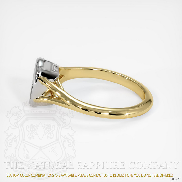 14K White & Yellow Bezel Ring Setting