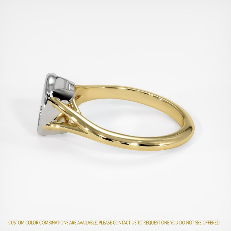 18K White & Yellow Bezel Ring Setting