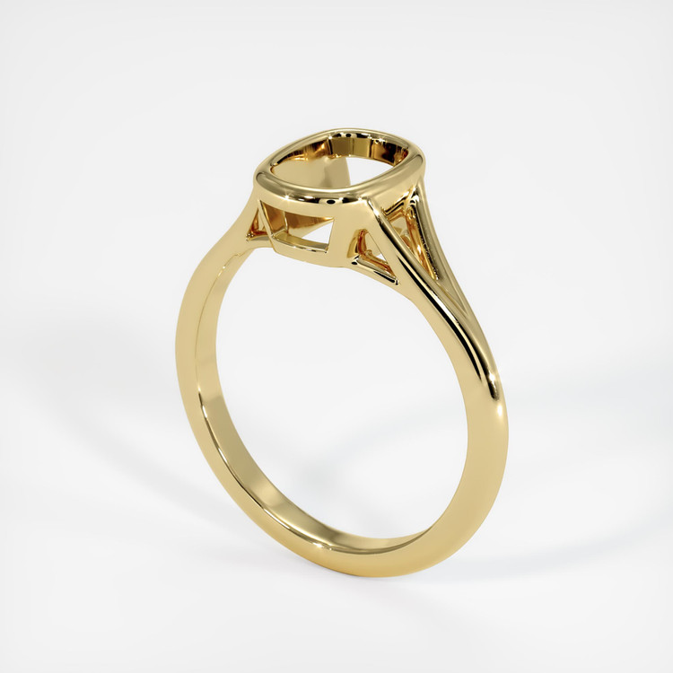 14K Yellow Gold Bezel Ring Setting