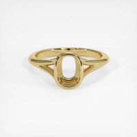 18K Yellow Gold Bezel Ring Setting Image