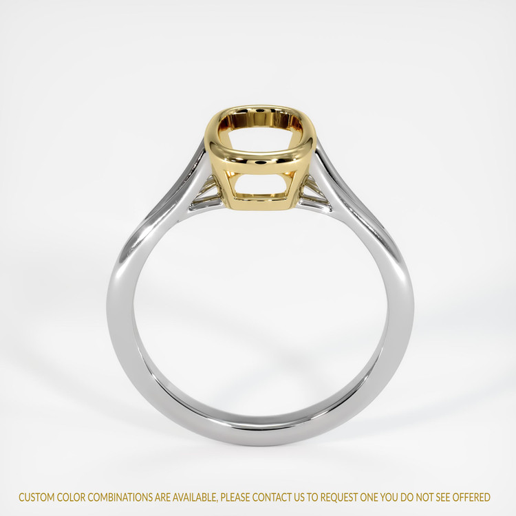 14K Yellow & White Bezel Ring Setting