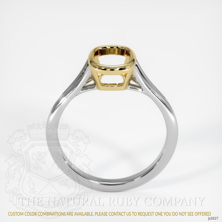 14K Yellow & White Bezel Ring Setting